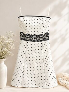 jessica mcclintock black and white dress | Dresses | Jessica Mcclintock Strapless LC:teen/XSA edit:SHEER Brunch Birthday Mini Dress